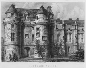 Falklandský palác (rytina) od English School