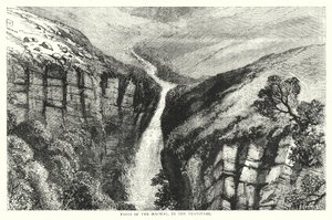 Falls of the Macmac, v Transvaalu (rytina) od English School