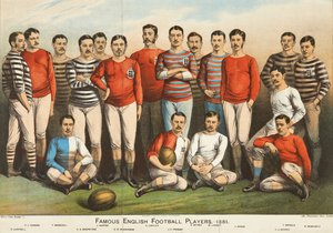 Slavní angličtí fotbalisté z roku 1881, od Boys Own od English School