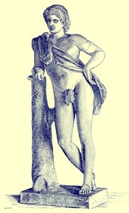 Faun of Praxiteles, ilustrace z Dějiny Říma od Victora Duruye, publikoval 1884 (digitálně vylepšený obrázek) od English School
