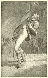 Felix Holt zraněn (rytina) od English School