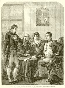 Ferdinand Španělský rezignuje na svou korunu na diktát císaře Napoleona od English School