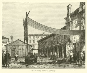 Rybí trh, Chioggia, Benátky od English School
