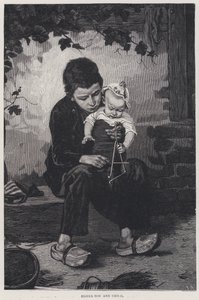 Fisher Boy and Child (rytina) od English School