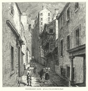 Fleshmarket Close (rytina) od English School