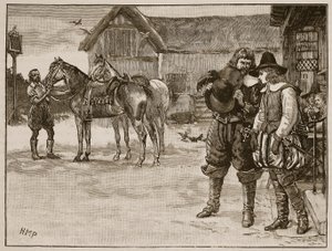 Let lady Arabelly Stuartovny, ilustrace z Cassells Illustrated History of England (sépiová fotografie) od English School