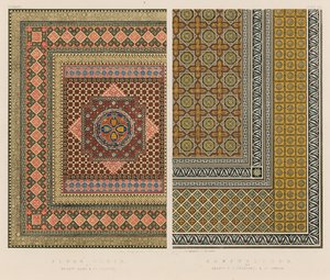 Floor Cloth od pánů Hare and Co, Bristol; Kamptulicon od pánů FC Trestrail and Co, Londýn od English School