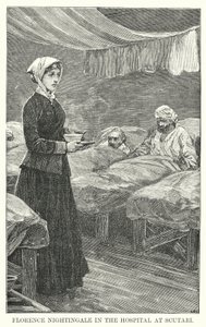 Florence Nightingale v nemocnici ve Scutari (rytina) od English School