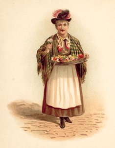 Prodejce květin (chromolitho) od English School
