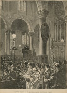 Květinové kázání v St Katherine Cree od English School