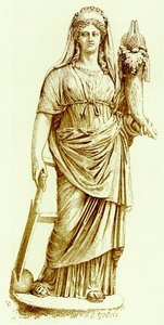 Fortuna, socha ve Vatikánu, ilustrace z Dějiny Říma od Victora Duruye, vydáno 1884 (digitálně vylepšený obrázek) od English School