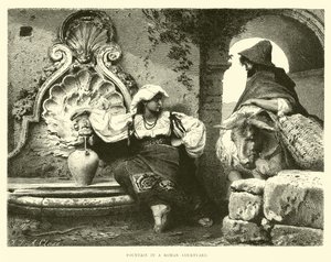 Fontána na římském nádvoří od English School