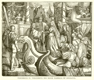 Frederick II. vítá svou nevěstu Isabellu Anglickou od English School