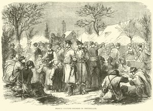 Francouzští uprchlí vojáci ve Švýcarsku, listopad 1870 od English School