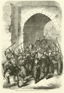 Francouzská vojska opouštějící Štrasburk po kapitulaci, září 1870 od English School