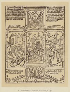 Z Biblia pauperum, Block-Book, c 1450 (litho) od English School