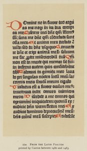 Z latinského žaltáře vytištěného Caxtonem v letech 1480 až 1483 (litho) od English School