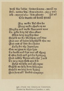 Ze Speculum Christiani, tisk Machlinia v Londýně, c 1485 (litho) od English School