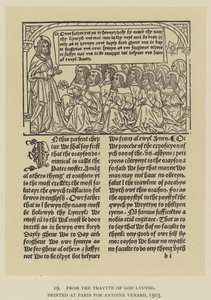 Z Traytte of God Lyuyng, vytištěné v Paříži pro Antoina Verarda od English School