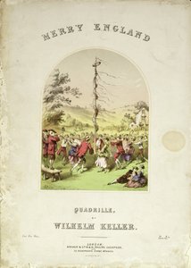 Přední strana obálky hudebního obalu Merry England, čtyřkolka od Wilhelma Kellera od English School