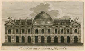 Před Kings Theatre, Haymarket, Londýn od English School