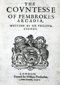 Frontispis k Arkádii hraběnky z Pembroku od sira Philipa Sidneyho, 1590 od English School