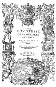 Frontispis k Arkádii hraběnky z Pembroku od sira Philipa Sidneyho, 1598 od English School