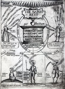 Frontispis knihy The Saints Everlasting Rest od Richarda Baxtera, vytištěné v roce 1652 (tisk) od English School