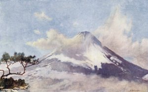 Fujisan, „posvátná hora“ (barva litho) od English School