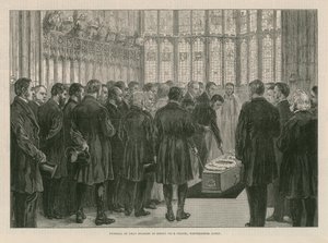 Pohřeb děkana Stanleyho v kapli Jindřicha VII od English School