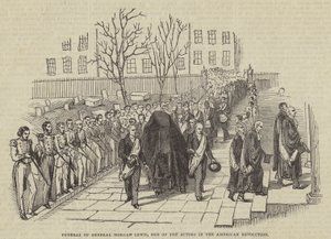 Pohřeb generála Morgana Lewise, jednoho z aktérů americké revoluce od English School