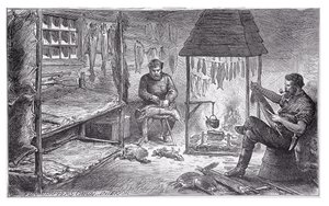 Fur Trappers v Kanadě, 1880 od English School
