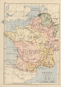 Gallia, doba římská (barevná litografie) od English School