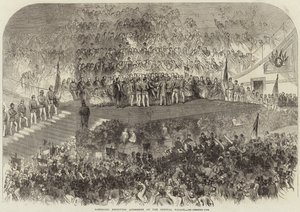 Garibaldi přijímá adresy v Crystal Palace od English School
