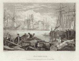 Gateshead před velkým výbuchem a požárem 6. října 1854 od English School
