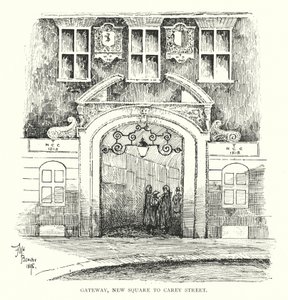 Gateway, New Square to Carey Street (litho) od English School