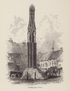 Geddingtonský kříž (rytina) od English School
