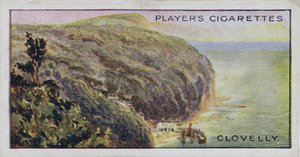 Skvosty britské krajiny: Clovelly (barevná litografie) od English School
