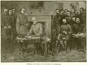 General Lee podepisování podmínek kapitulace od English School