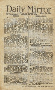 Generální stávka v deníku Daily Mirror (rytina) od English School