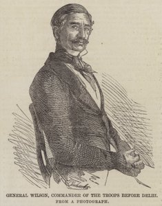 Generál Wilson, velitel vojsk před Dillí (rytina) od English School
