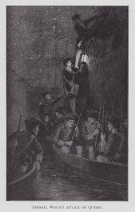 Útok generála Wolfa na Quebec (litho) od English School