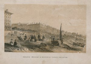 Celkový pohled na Adelaide Crescent a Brunswick Terrace od English School