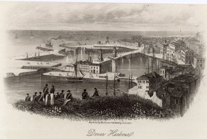 Celkový pohled na přístav Dover od English School