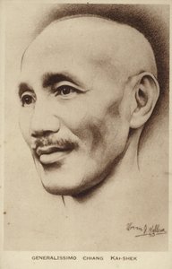 Generalissimus Čankajšek (litografie) od English School