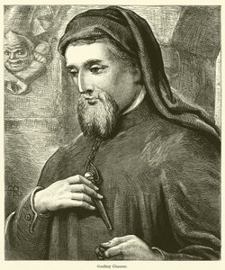 Geoffrey Chaucer (rytina) od English School