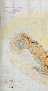 Geologická mapa oblasti Kutch v Indii, Geological Survey of India 1868-69