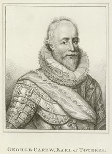 George Carew, hrabě z Totness (rytina) od English School