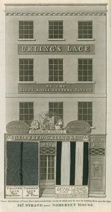 George Frederick Urling & Co, prodejce krajek, 147 Strand, poblíž Somerset House, Londýn. od English School
