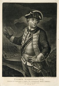 George Washington, Esqr., generál a vrchní velitel kontinentální armády v Americe od English School